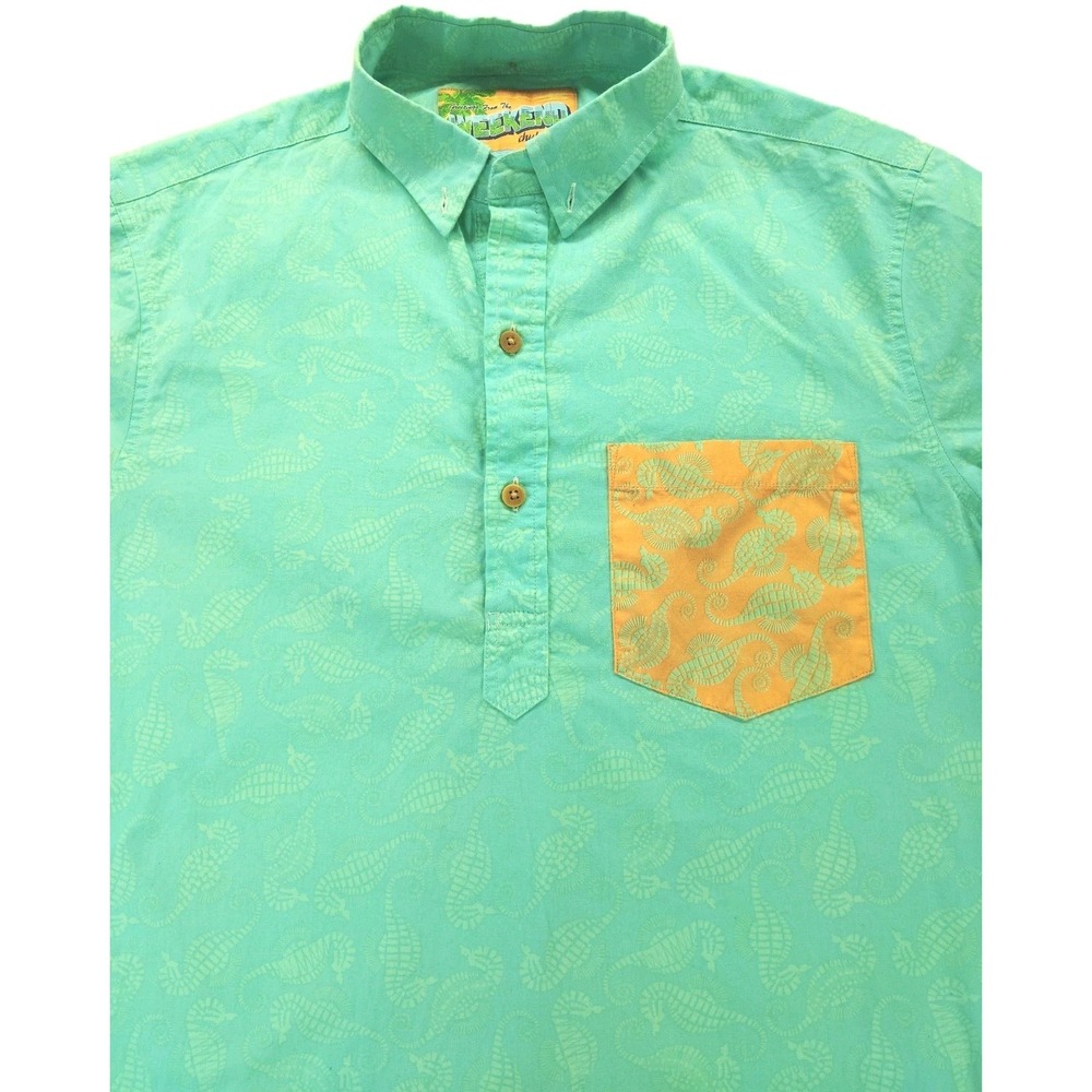 Chubbies Greetings from the Weekend Quarter Button Seahorse Casual Size Medium